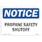 Signmission OSHA Notice Sign, 7" Height, 10" Width, Rigid Plastic, Propane Safety Shutoff Sign, Landscape OS-NS-P-710-L-17890 - alternate 1